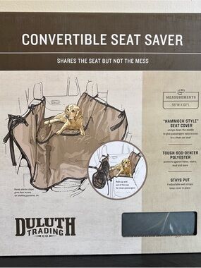 Duluth Trading Pet Seat Saver Reversible Versatile Convertible 56”Wx62”L  NIB